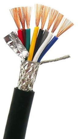 Générique X-BAOFU Câble de Gaine de Fil blindé 6, 8 Noyau 1mm² avec Fil de Commande de Signal de Signal à Double Bouclier en cuivre en cuivre. Rvvp (Couleur : 5m, Taille : 8-Core 1mm2)