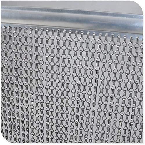 Chawniao Cortina de Cadena de Aluminio de 90 cm x 210 cm para Puertas, mosquiteras de Metal para mosquitera