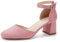Greatonu Scarpe col Tacco Donna Eleganti Decollete Donna con Tacco a Punta Chiusa Cinturino alla Caviglia Scarpe da Sposa Decolte Tacco Medio Largo