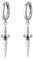 Schwert Ohrringe Hängend 925 Sterling Silber Schwert Creolen Ohrringe Dolch Ohrhänger Halloween Gotische Schwert Schmuck für Frauen Männer Herren