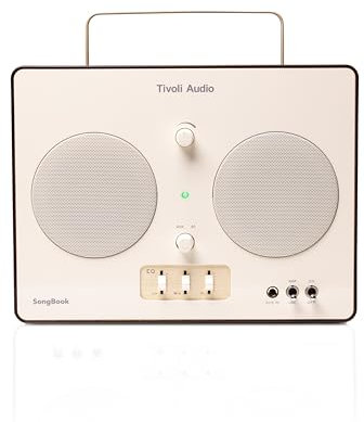 Tivoli Audio Songbook, Premium Bluetooth Sound System with 1/4 Auxiliary Input and Built-in Preamp (cream)