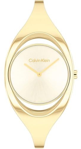 Calvin Klein Ck Elated Damen Uhr analog Quarzwerk mit Edelstahl Armband 25200422