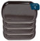 ESPRIT DE CUISINE - Lot de 4 Assiettes Oblongues En Céramique - Design Élégant - Résistant Aux Rayures - Solide Et Durable - Facile À Nettoyer - Made In France - 21 cm - Brun Moucheté