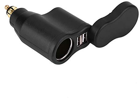 Dual-USB-Ladegerät, Dual-USB-Stecker, USB-Adapter, 12–24 V, 3,3 A, Motorrad, Dual-USB-Ladegerät, Netzadapter, Zigarettenanzünder für Hella DIN-Stecker