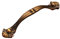 UIHMSWYAL Chinesischer Retro-Schranktürgriff, antiker chinesischer gelber Bronze-Garderobenschrank, Schubladenschrank, Türgriff-Hardware (Size : 5820 128 coffee)