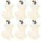 Pesonlook 6er-Set Stretch Stehtisch Husse für Bistrotisch Ø 80-85 cm, wasserfest,Beige, Verstärkung im Fußbereich,Stretch-Husse Beige Hussen für Stehtische, Hochzeit, Cocktailparty, Bankett, Tisch