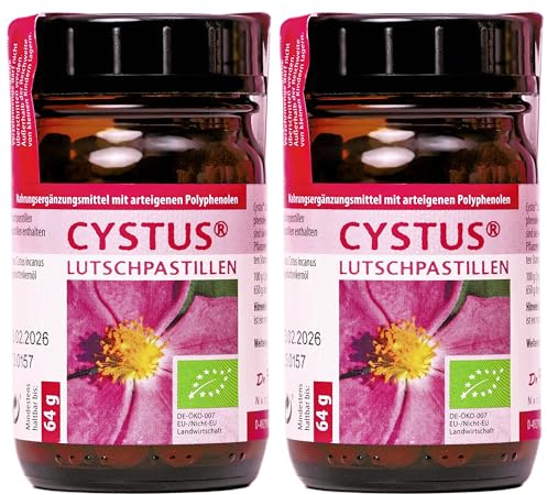 Dr. Pandalis – Cystus 052 Bio Lutschpastillen – 2x 132 Lutschpastillen – Cistus incanus Zistrose aus kontrolliert biologischem Anbau – Das Original aus der Apotheke