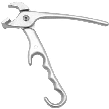 CENPEK remium Pizza Pan Gripper, 8 inch Cast Aluminum, Deep Dish Heavy Duty Pans, Gripper Clip Tongs for Oven Microwave Clamp