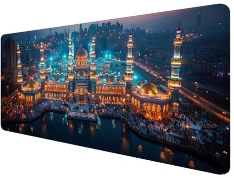 Mauspad XXL, 800x400mm Gaming Mauspad Mai JIA, XXL Mousepad Groß mit rutschfeste Gummibasis, Mauspad Religion Wasserdicht & rutschfest, Großer Erweiterter Schreibtischunterlage für Home Office D-3