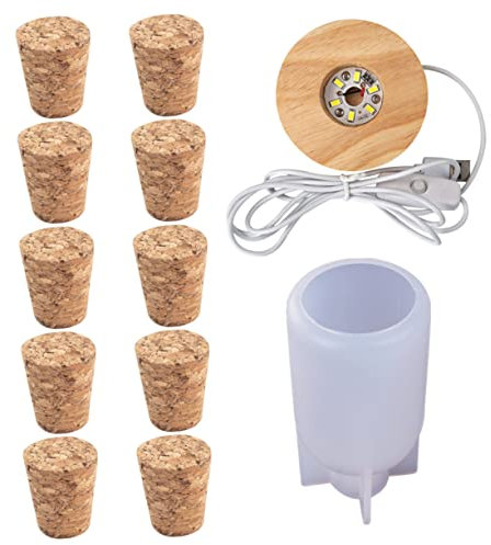 Ciieeo 1 Satz Flaschen-Nachtlichtform de para gelatinas Flaschenlicht glühen nachtlichter für kinderzimmer night light LED-Licht selber machen Weinflaschenlampe selber machen LED Lichter