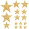 12 Stück Stern Aufnäher zum Aufbügeln Gold Patches zum Aufnähen Glänzende Strass Stickerei Patches für Hüte Kleidung Jacken Hosen Dekoration Reparatur