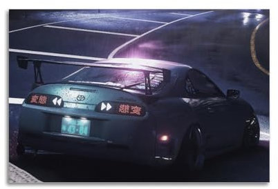 GTTHOK JDM Sportwagen-Poster für Supra Supercar-Rennwagen, dekoratives Gemälde, Leinwand-Kunstbild, 30 x 45 cm