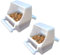 2PCS Bird Cage Feeder Bird Parakeet Feeder Cages White Seed Food Container Plastic Bird Food Bowl Bird Water Dispenser Cup No Mess Bird Feeder for Parrots Cockatiel Pigeon Sparrow