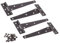 Garden Mile 4 Pack 6 Inch / 150mm Black Garden Gate Hinges for Wooden Gates Heavy Duty Powder Coated for Weather Protection T Hinges with Screws for Shed Garage Barn Doors Gate Hinge