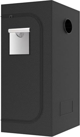 MODVKVK Growzelt 100x100x200cm, Grow Tent mit Sichtfenster, Indoor Grow Tent Reflektierende Mylar Zuchtzelte Hydrokultur, Abnehmbaren Boden Tablett, für Pflanzen Wachsen Raum