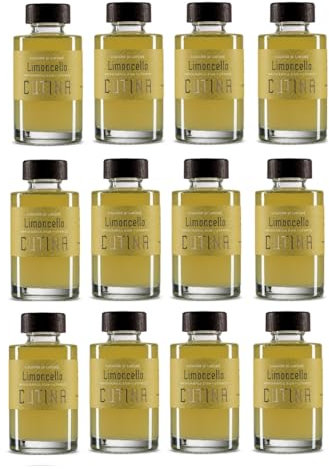 Limoncello Cutina – Liquore Artigianale Limoncello 100 ML | 30% Vol | 12 BOTTIGLIE DA 100 ML/1,2 LT | Dolce, Fruttato e Naturale | Ricetta Abruzzese Tradizionale | Made in Italy (BOX 12 BOTTIGLIE)