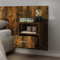 HEFZGDB Wand-Nachttisch Räuchereiche Sideboard Wohnzimmer Nachtkästchen Bartisch Lowboard für Schlafzimmer Hotel Wohnzimmer Gästezimmer