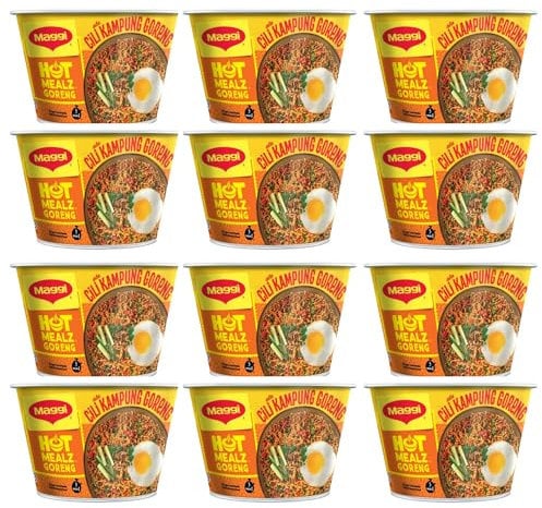 Maggi Hot Mealz Cili Kampung Instant Noodles Pot 12x 94g Pots