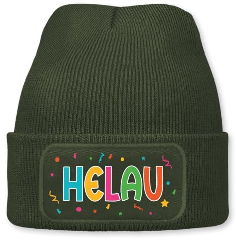 Prozente Momente Helau – lustige Wintermütze | Beanie für Damen & Herren, warm, elastisch & Unisex, Strickmütze mit Patch & Druck, perfekt für Après-Ski, Weihnachtsmarkt & Fasching, Karneval, Fasnet