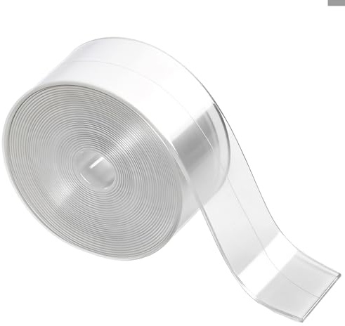 msymsyu Weichsockelleiste Selbstklebend PET 20x20mm, 5m Abschlussleiste | Transparent Wasserfest und Anti-Schimmel Küchenleiste Arbeitsplatte, Abschlussleiste für Badezimmer Küche Waschbecken