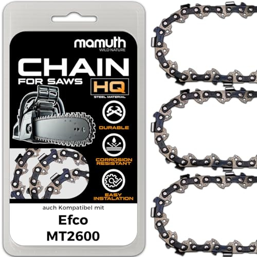 3x Sägekette Kettensäge 35cm 1,3mm 3/8' 50 TG für Efco MT2600