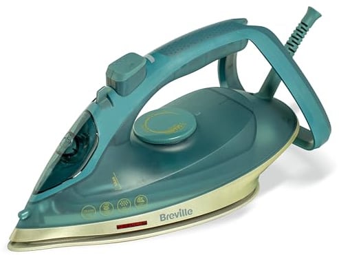 Breville SuperSteam Steam Iron | 2800W | Ceramic Soleplate | 190g Steam Shot | Auto-Off | 280ml Water Tank | Green [VIN452]