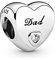 PANDORA Charm Dad-Herz Silber Zirkonia 796458CZ