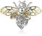 Ciondolo in argento Sterling placcato oro rosa, a forma di ape regina, compatibile con braccialetti e collane Pandora