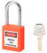 MroMax Schloss-Tag-Schloss (0,6 x 3,8 cm) jeder Schlüssel öffnen mehrere Schlösser, Lotto Sicherheitsschloss, Tag-Schloss, Nylonschloss, Tag-Stahlhaken, Orange, Vorhängeschloss 1 Stück