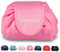 Lazy Kosmetikbeutel mit Kordelzug Portable Große Kosmetiktasche Reisetasche Make up Beutel Aufbewahrung Organisator für Damen Mädchen (Schöne Rosa)