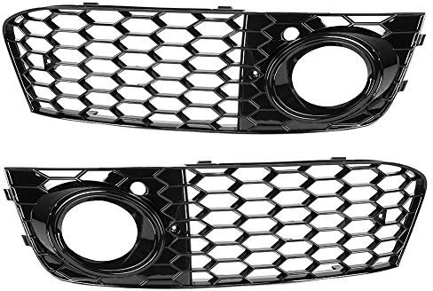 Mesh-Nebelscheinwerfergitter, Nebelscheinwerfer-Abdecklampenrahmen Mesh-Gitter Geeignet für B8 2009-2011(schwarz (GZ.D072L / R))