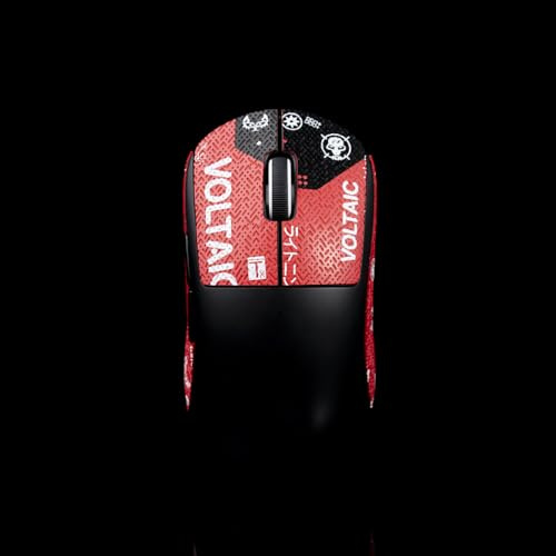 Hokeyio Griffband für Logitech G Pro X Superlight 1 & 2 & X2 Superstrike | Vorgeschnittene Leder-Maushaut, schweißabsorbierend und einfache Installation, rückstandsfrei, leichtes Blut x 0,5 mm