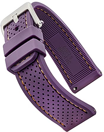 ALPINE Bracelet de montre sportif réglable en silicone souple de qualité supérieure – Bracelet de rechange en caoutchouc pour homme et femme – Bracelet de montre étanche à dégagement rapide –