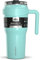 Hydrapeak Roadster Edelstahl-Becher, doppelwandig, vakuumisoliert, mit Griff und 2-in-1-Strohdeckel, 1,2 l, Aqua-Glanz