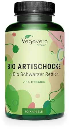 Artichaut + Radis Noir BIO | Origine FRANCE | 3 Mois | Detox Foie + Digestion | Dosage Elevé + 2,5% Cynarine | Sans Additifs et Vegan | Vegavero®