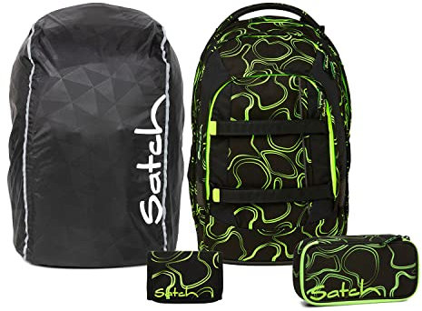 Satch Pack Schulrucksack Set 4tlg. Streetwalk Edition (Green Supreme)