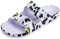 VICT POPU Pantoletten Damen mit Fussbett Sandalen Flach rutschfest Sommer Badelatschen Lässig Eva Slides Erwachsene Schlappen Leopard Weiß 39