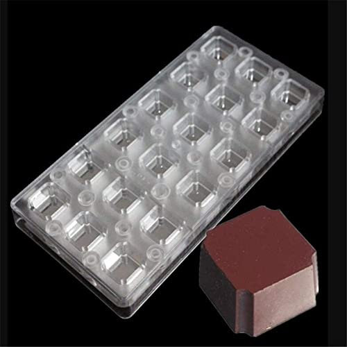 18 Mulden 3D quadratische magnetische Schokoladen-Transferform, Polycarbonat, Schokoladenformen, DIY-Backwerkzeuge, Bäckerei, Gebäck, Tablett, Magnet, transparente Schokoladenplatte, Süßigkeitenform,
