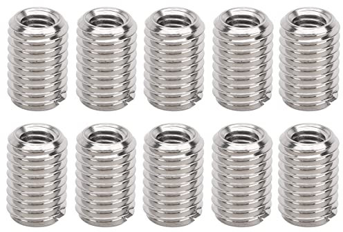 Fitting Reducer M12 To M8 Thread Adapter,Deosdum M12 To M8 Thread Reducer 10Pcs Thread Repairing Nut Stainless Steel Fastener Accessory M5 X 0.8Mm M8 X 1.25Mm 12Mm M8 To M6 Adapter