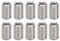 10 Stück Gewindereparaturmutter, Edelstahl, M5 x 0,8 mm, M8 x 1,25 mm, 12 mm, Schlitz, Flachkopf, ISO Metric, Linksgewinde, Standard, Gewindemutter, NUTS