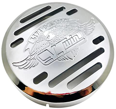 1 couvercle de klaxon de moto en ABS chromé avec motif aigle pour Kawasaki Vulcan 800 Yamaha V-Star 650 1100 Classic Silverado Custom