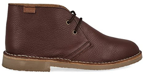 PAYMA - Stivali Stivaletti Safari Deserto in Pelle per Uomo e Donna. Fatto in Spagna. Scarpa Chukka Pelle Liscia Sport. Suola Gomma. Colore: Setter Liscio, Taglia: EU 44