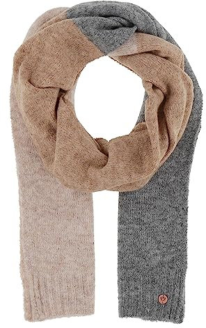 FRAAS Schal für Damen und Herren - 40 x 180 cm - gestreifter Strickschal - Strick-Stola warm und weich - für die kalte Jahreszeit - Sustainability Edition Grau
