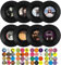 LZYKJGS Vinyl Schallplatte Retro, 8 Stück Schallplatten Dekoration Wand, Rollmusik Partydekoration Schallplatte, für Dekoration von Bars, Café, Zuhause, Party (Zufälliges Muster)