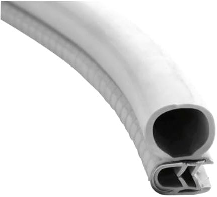 BESULEN Car Door Rubber Seal Strip with Side Bulb, 9.8' U-Shape Weather Stripping Soundproofing Edge Guard Trim, Universal Auto Accessories for Cars, Trucks, Boats and Home Applications (9.8'/White)