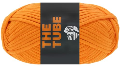 LANA GROSSA The Tube | Weiches & gefüllte, ideal geeignet für Home- Accessoires und Taschen | Handstrickgarn aus 60% Baumwolle & 40% Nylon | 200g Wolle zum Stricken & Häkeln | 114m Garn FB 18