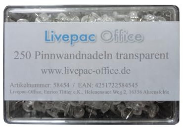 250 Pinnwandnadeln transparent