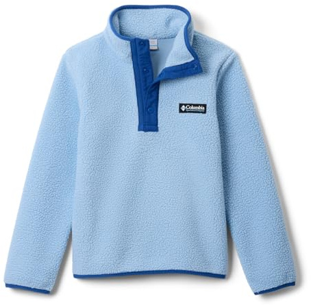 Columbia Youth Unisex Helvetia 2 Half Snap Fleece, Fleece Pull Over, Ripple Blue/Mountain Blue, M