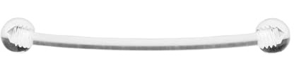 GBJUK Flexible PTFE-Piercing-Haltestange mit transparenten Kugeln, 1,6 mm x 10 mm, PTFE