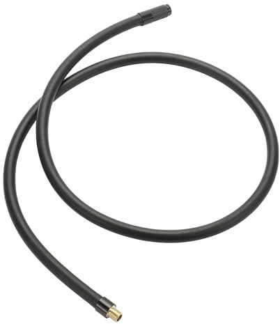 Motoforti Universal Tire Inflator Extension Tube Air Pump Extend Hose Adapter Tire Valve 35.43inch M8x0.8 10mm OD Durable Rubber Black Connector